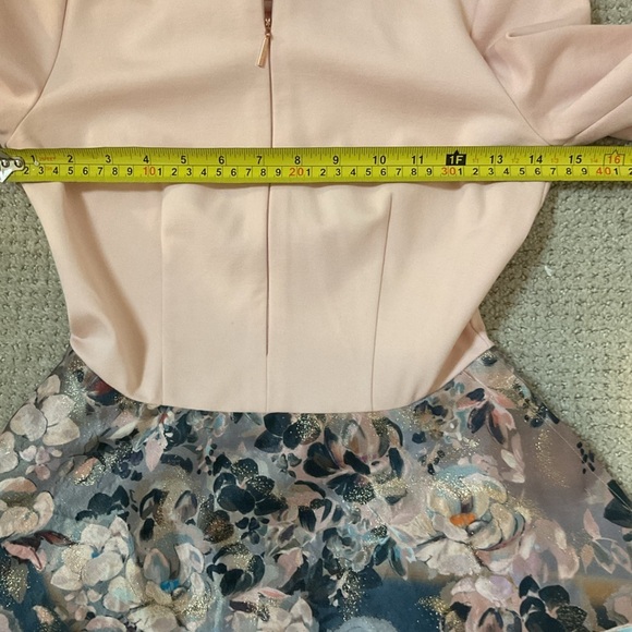 Ted Baker Armalia Pink Floral Jacquard Skater Dress Size 2 - Picture 13 of 15